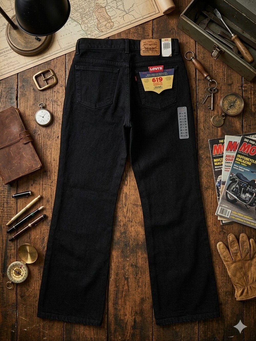 Vintage Levi's 619 Orange Tab Jeans 34x32 DEADSTOCK NWT Made in Canada 1999